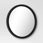 Specchio da parete rotondo nero da 50 cm
