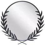 22"x21" Emperor Wall Mirror Black - Infinity Instruments: Grecian Iron Frame, No Assembly Required
