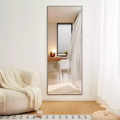 177.8 × 78.7 cm Black Full-Length Mirror with Aluminum Alloy Frame