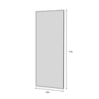 Specchio intero nero da 177,8 × 78,7 cm con cornice in lega di alluminio