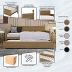 Divano Letto in Legno Singolo con Letto Estraibile