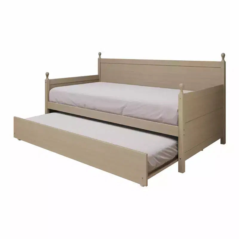 Twin Size Wooden Daybed with Trundle