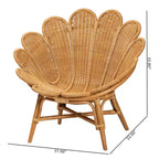 Sedia floreale d'accento Blossom Rattan color miele