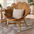 Sedia floreale d'accento Blossom Rattan color miele
