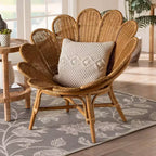 Sedia floreale d'accento Blossom Rattan color miele