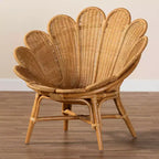 Sedia floreale d'accento Blossom Rattan color miele
