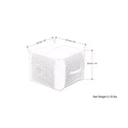 Pouf Quadrato Contemporaneo, Rivestimento in Pelle Rimovibile, Motivo Astratto, Capacità 113 kg