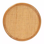 Tavolino rotondo in rattan color miele chiaro - Nessun montaggio