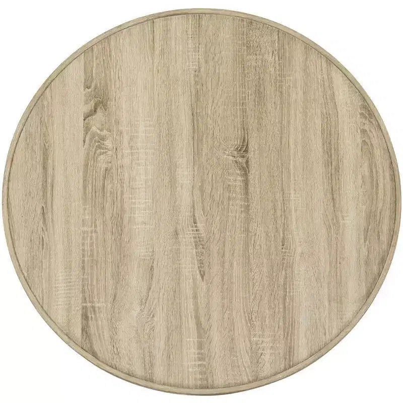 Contemporary Coffee Table - Light Grey MDF with Iron Hardware