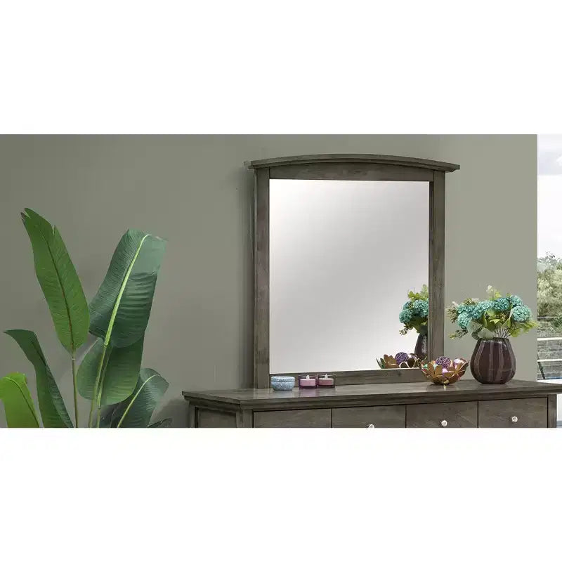 37 in. x 35 in. Classic Rectangle Framed Dresser Mirror