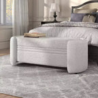 Makine Glam Boucle Storage Bench for Bedroom and Entryway - HOMES: Inside + Out