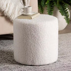 Baxton Studio Tori Modern and Contemporary Ivory Boucle Upholstered Ottoman