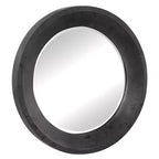 Specchio da parete rotondo oversize grigio scuro da 101,6 cm