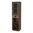 miBasics Stormquiet Farmhouse 1 Drawer Tower Cabinet with Wine Rack and Shelves
