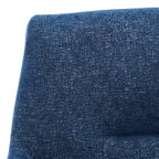 Poltrona Imbottita Blu Navy e Oro