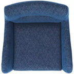 Poltrona Imbottita Blu Navy e Oro