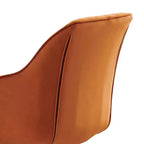 Poltrona girevole Mid-century Pyramid 360°, rivestita in comodo velluto - Gambe placcate oro per camera da letto, ufficio, sala da pranzo
