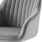 Poltrona girevole Mid-century Pyramid 360°, rivestita in comodo velluto - Gambe placcate oro per camera da letto, ufficio, sala da pranzo