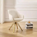 Poltrona girevole Mid-century Pyramid 360°, rivestita in comodo velluto - Gambe placcate oro per camera da letto, ufficio, sala da pranzo