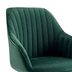 Poltrona girevole Mid-century Pyramid 360°, rivestita in comodo velluto - Gambe placcate oro per camera da letto, ufficio, sala da pranzo