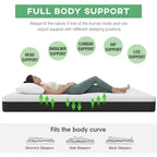Materasso in Memory Foam con Gel Rinfrescante da 8 Pollici, Media Rigidità - Queen Size, Senza Fibra di Vetro, Certificato CertiPUR-US
