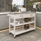 Carrello da cucina in acciaio inossidabile con due cassetti