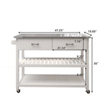 Carrello da cucina in acciaio inossidabile con due cassetti