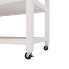 Carrello da cucina in acciaio inossidabile con due cassetti