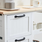 Carrelli da cucina con verniciatura a spruzzo, tre cassetti e tre ripiani, carrello da pranzo