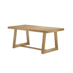 Tavolo da pranzo 72" per 6 persone, in legno massello, stile rustico classico da cucina