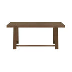 Tavolo da pranzo 72" per 6 persone, in legno massello, stile rustico classico da cucina