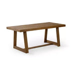 Tavolo da pranzo 72" per 6 persone, in legno massello, stile rustico classico da cucina
