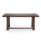 Tavolo da pranzo 72" per 6 persone, in legno massello, stile rustico classico da cucina