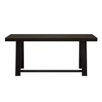 Tavolo da pranzo 72" per 6 persone, in legno massello, stile rustico classico da cucina