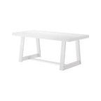 Tavolo da pranzo 72" per 6 persone, in legno massello, stile rustico classico da cucina