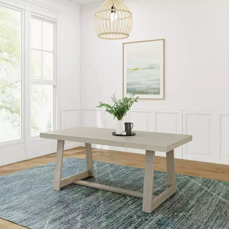 72 Dining Table for 6, Solid Wood Classic Farmhouse Style Kitchen Table