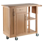 Carrello da Cucina Multi-Funzione, Naturale - 42.52 x 18.98 x 35.63 pollici