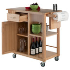 Carrello da Cucina Multi-Funzione, Naturale - 42.52 x 18.98 x 35.63 pollici