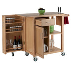 Carrello da Cucina Multi-Funzione, Naturale - 42.52 x 18.98 x 35.63 pollici