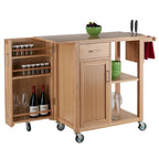 Carrello da Cucina Multi-Funzione, Naturale - 42.52 x 18.98 x 35.63 pollici