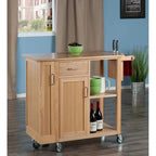 Carrello da Cucina Multi-Funzione, Naturale - 42.52 x 18.98 x 35.63 pollici