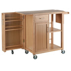 Carrello da Cucina Multi-Funzione, Naturale - 42.52 x 18.98 x 35.63 pollici