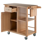 Carrello da Cucina Multi-Funzione, Naturale - 42.52 x 18.98 x 35.63 pollici