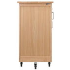 Carrello da Cucina Multi-Funzione, Naturale - 42.52 x 18.98 x 35.63 pollici