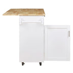 Carrello da Cucina con Ripiani Regolabili e Piano in Gomma - N/D