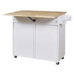 Carrello da Cucina con Ripiani Regolabili e Piano in Gomma - N/D
