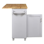 Carrello da Cucina con Ripiani Regolabili e Piano in Gomma - N/D