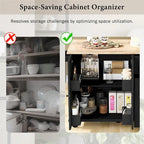 Carrello da cucina con ripiano interno e mobile estraibile