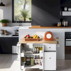 Carrello da cucina con ripiano interno e mobile estraibile