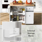 Carrello da cucina con ripiano interno e mobile estraibile